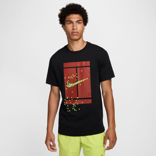 Nike Court Black Clay Court Men's Tennis T-shirt  