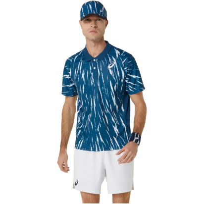 Asics Game Mako Blue Men's Tennis Polo 