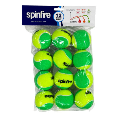 Spinfire Green Junior Balls (12 Pack)