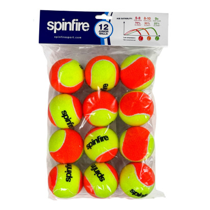 Spinfire Orange Junior Balls (12 Pack)